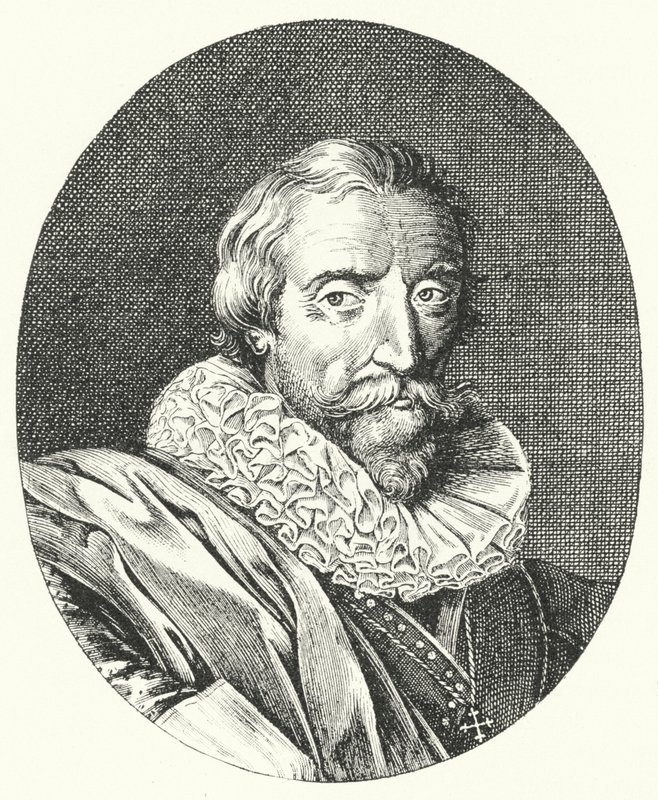 Giambattista Marino, italiensk poet (gravyr) av German School