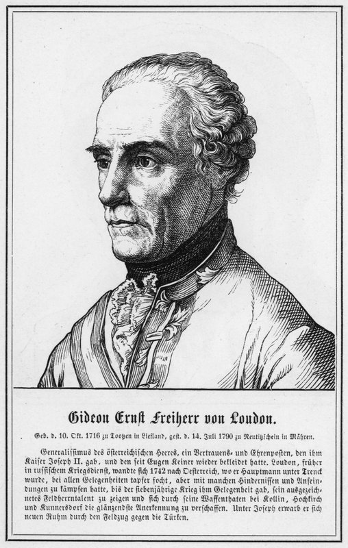 Gideon Ernst Freiherr von Loudon (gravyr) av German School