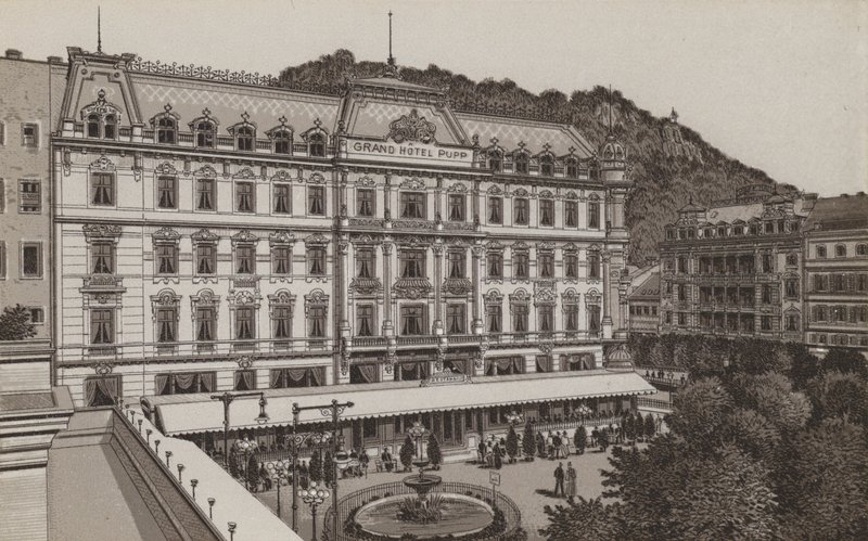Grand Hotel Pupp (litho) av German School