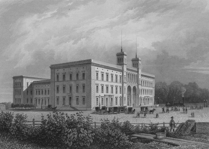 Hamburg Station, Berlin (stålgravyr) av German School