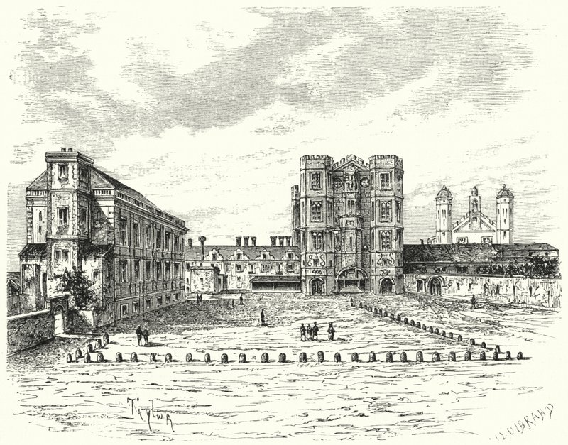 Hampton Court Palace, Richmond upon Thames (gravyr) av German School