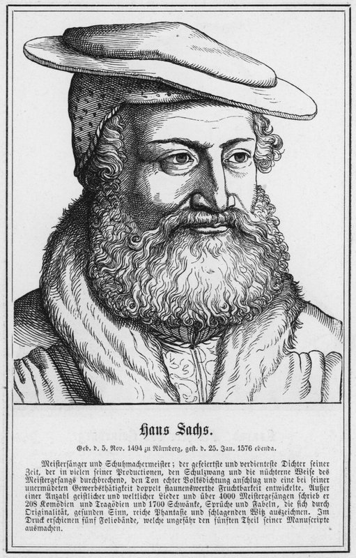 Hans Sachs (gravyr) av German School