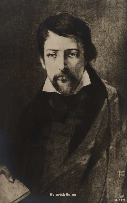 Heinrich Heine (litho) av German School