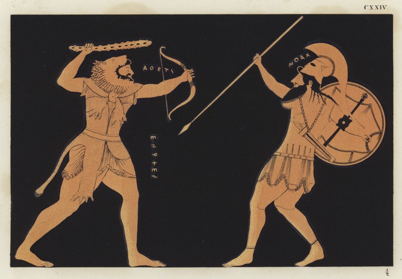 Hercules slåss mot Ares av German School