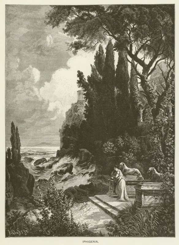 Iphigenia (gravyr) av German School