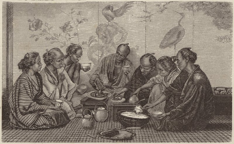 Japansk måltid (gravyr) av German School