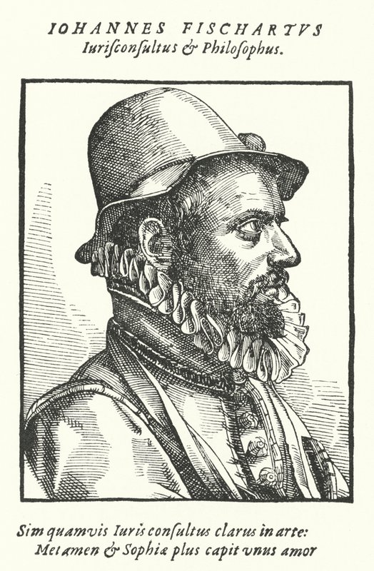 Johann Fischart, tysk satiriker och publicist (gravyr) av German School