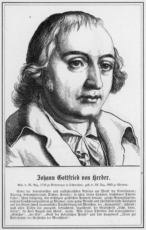 Johann Gottfried von Herder (gravyr) av German School