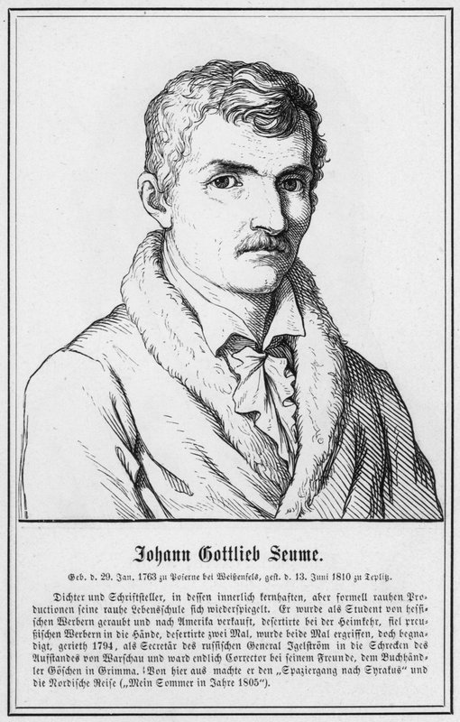 Johann Gottlieb Seume (gravyr) av German School