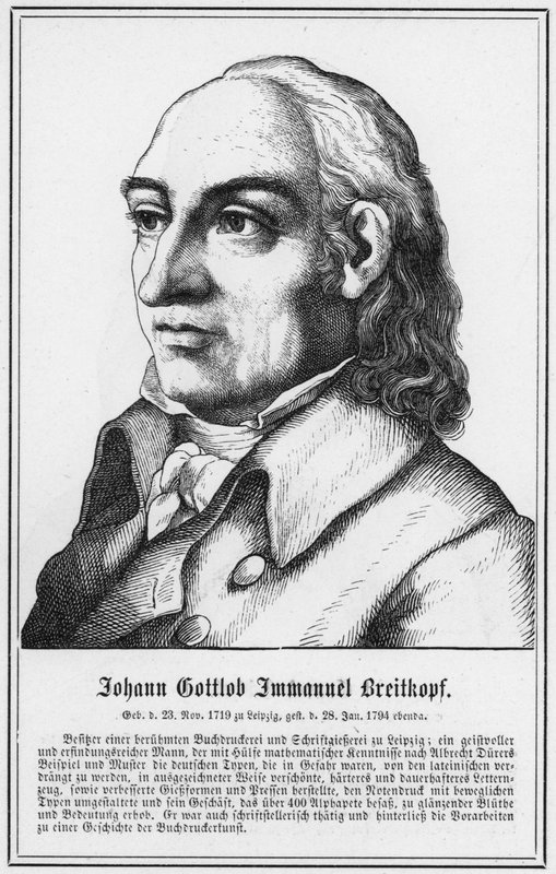 Johann Gottlob Immanuel Breitkopf (gravyr) av German School