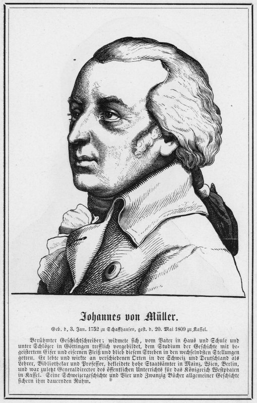 Johannes von Muller (gravyr) av German School