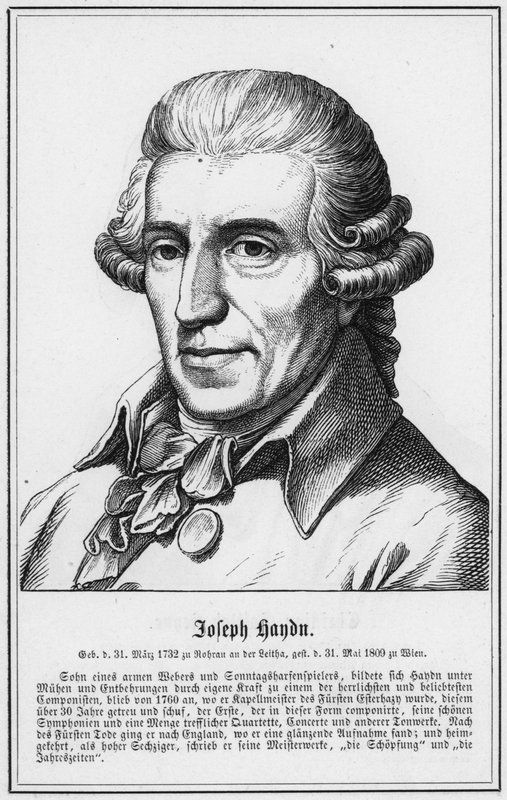 Joseph Haydn (gravyr) av German School