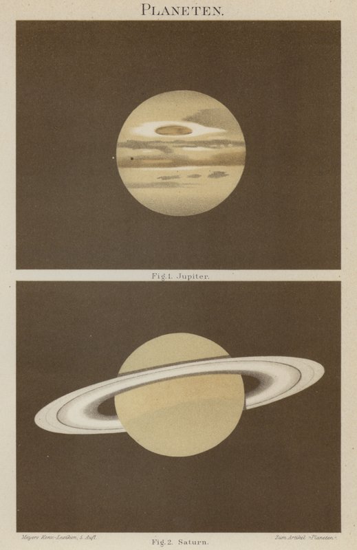 Jupiter och Saturnus av German School