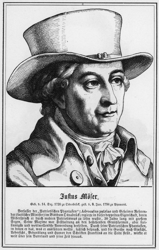 Justus Moser (gravyr) av German School
