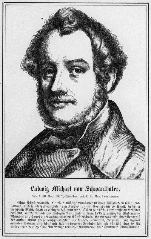Ludwig Michael von Schwanthaler (gravyr) av German School