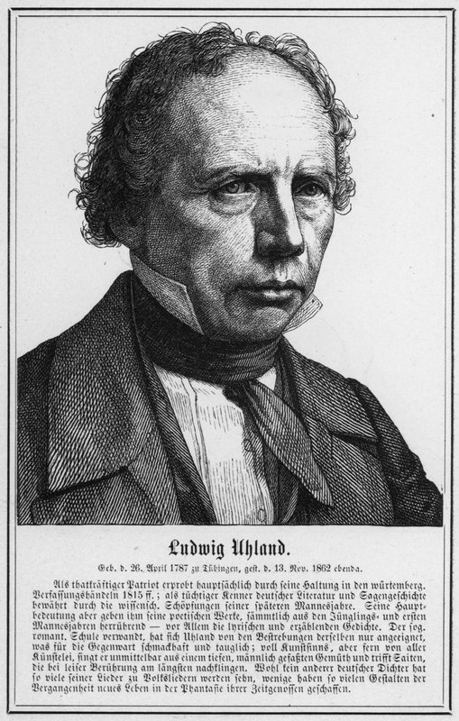 Ludwig Uhland (gravyr) av German School