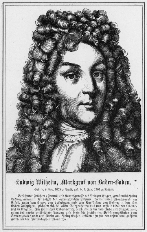 Ludwig Wilhelm, markgreve av Baden-Baden (gravyr) av German School