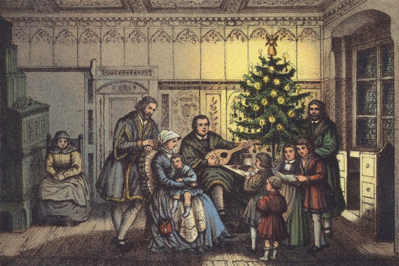Luther på julen, i hans familjekrets av German School