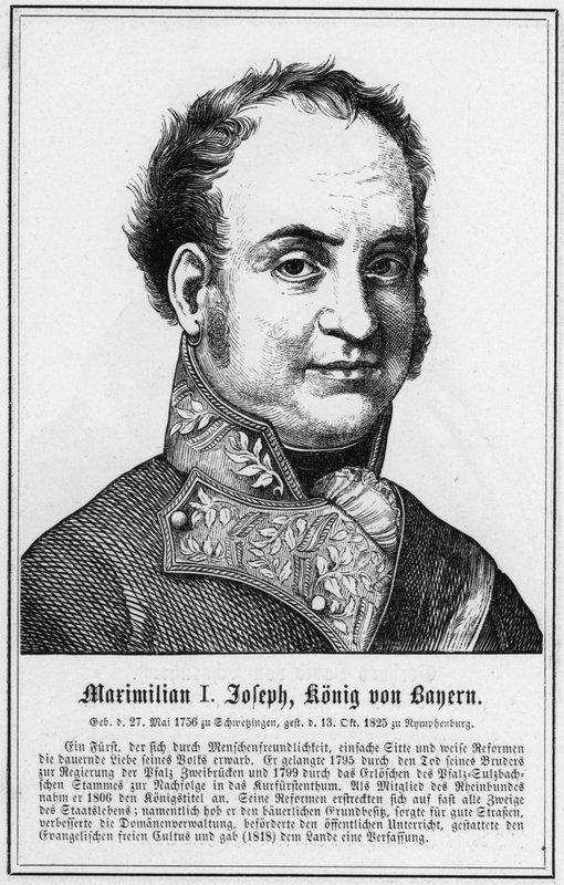 Maximilian I Joseph, Konig von Bayern (gravyr) av German School