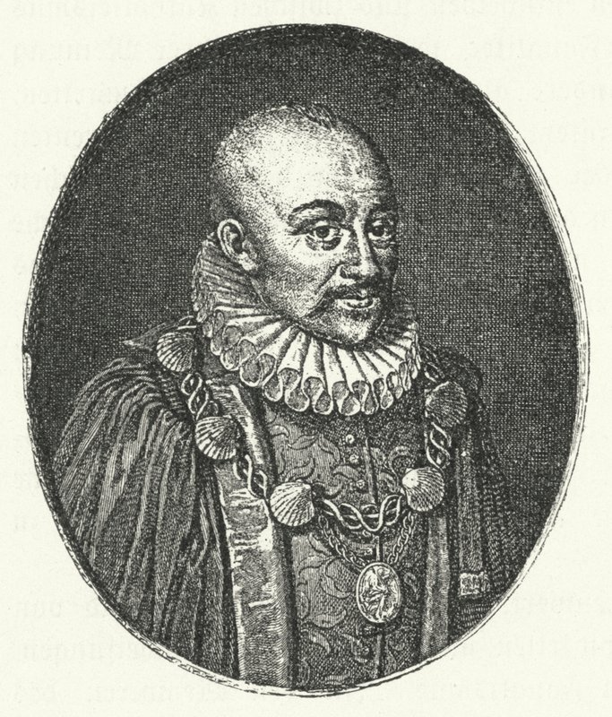Michel de Montaigne, fransk filosof (gravyr) av German School