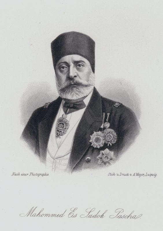Muhammad III as-Sadiq, Bey of Tunis (gravyr) av German School