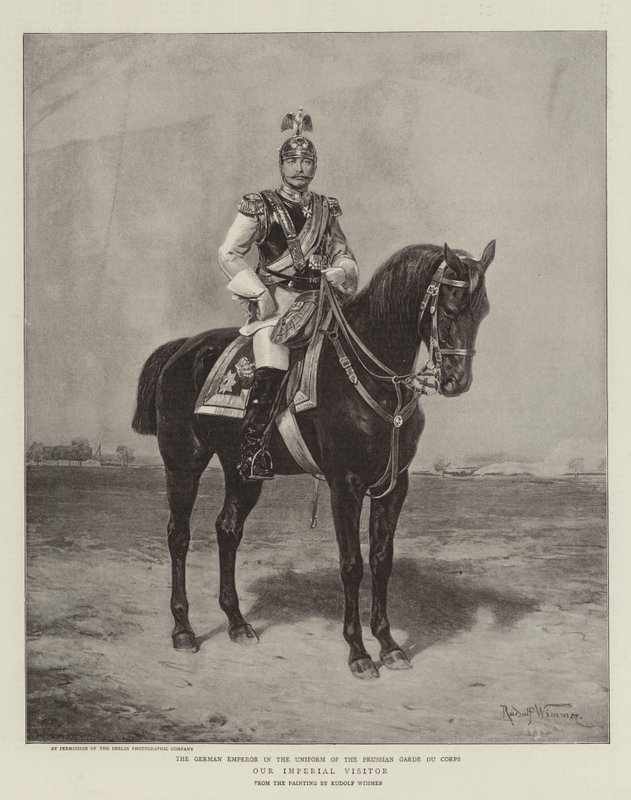 Vår kejserliga besökare (litho) av German School