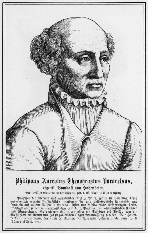 Philip Aureolus Theophrastus Paracelsus (gravyr) av German School
