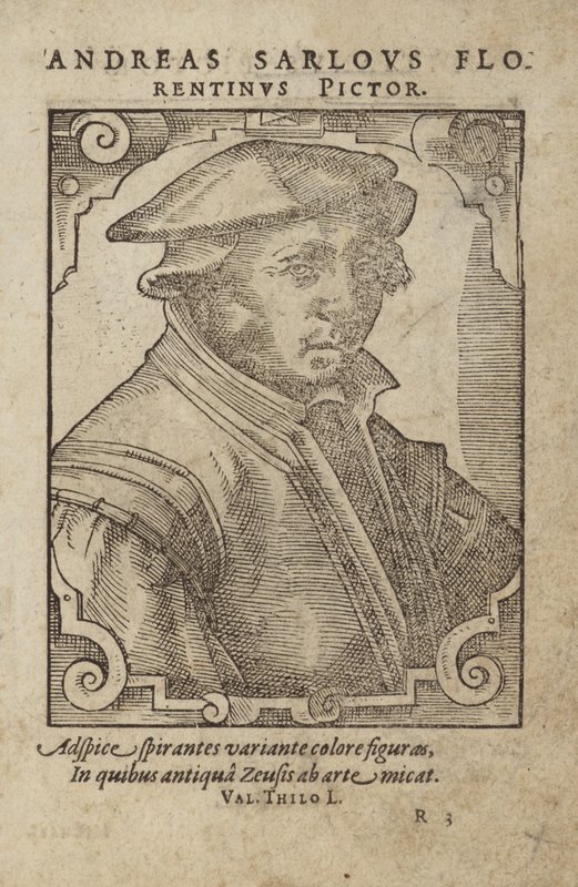 Porträtt av Andreas Sarlous av German School