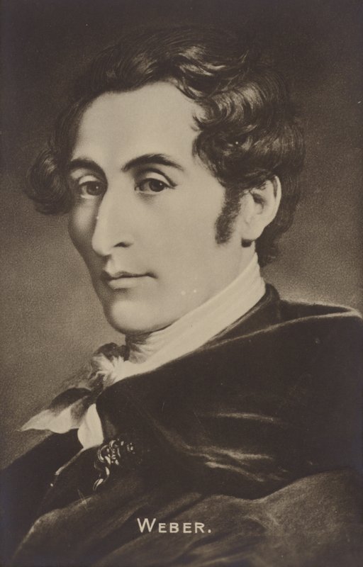 Porträtt av Carl Maria von Weber av German School