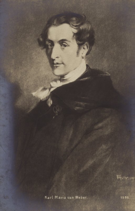Porträtt av Carl Maria von Weber av German School