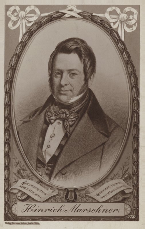 Porträtt av Heinrich Marschner av German School