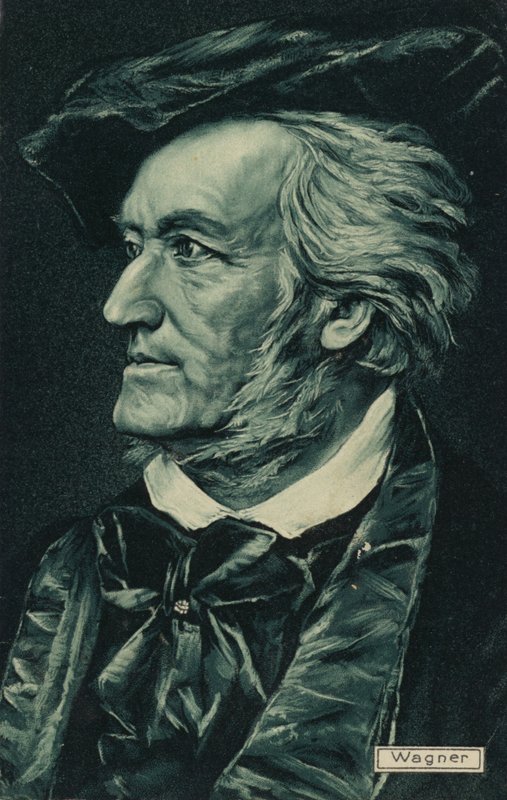 Porträtt av Richard Wagner av German School