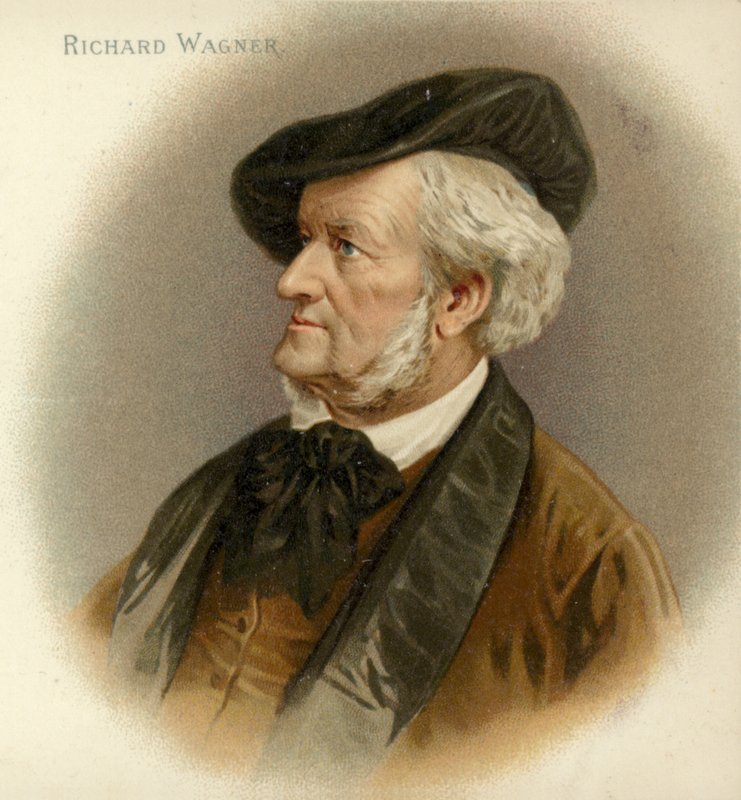 Porträtt av Richard Wagner av German School
