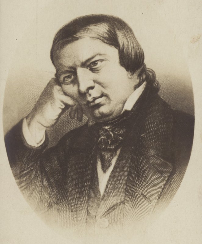 Porträtt av Robert Schumann av German School