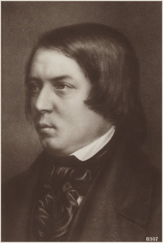Porträtt av Robert Schumann av German School
