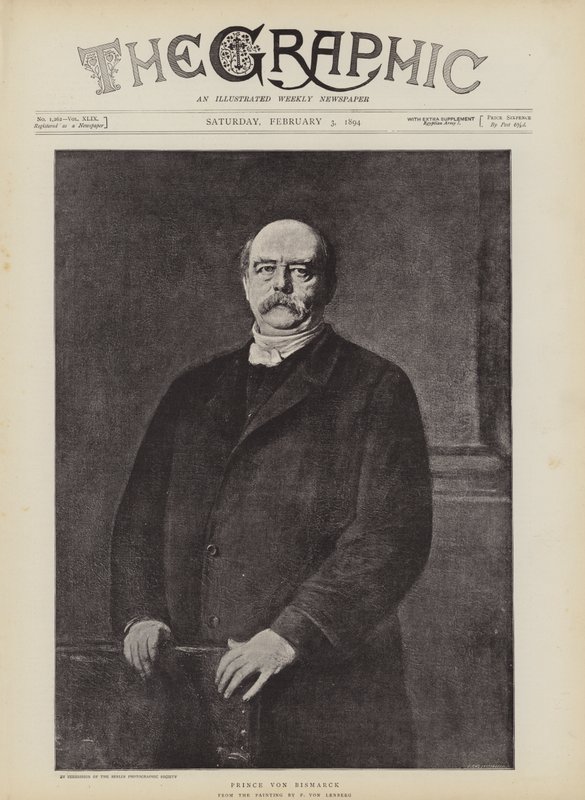 Prins Von Bismarck (litho) av German School