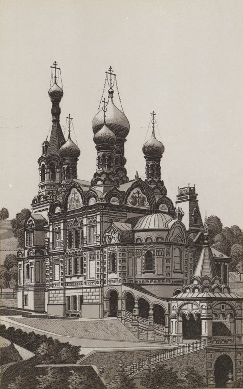 ryska kyrkan (litho) av German School