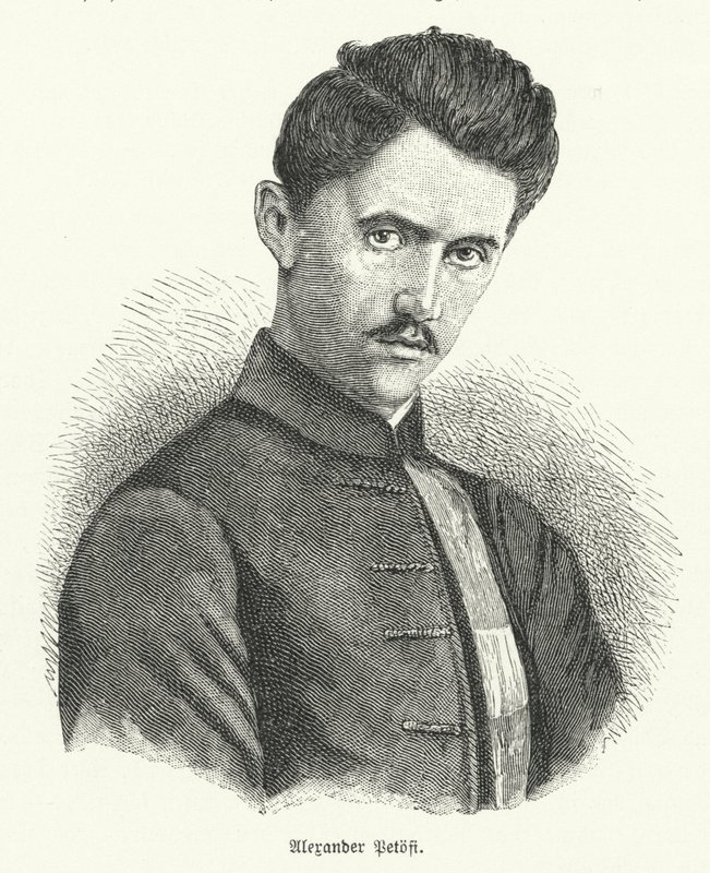 Vacker Petofi, ungersk poet (Litho) av German School