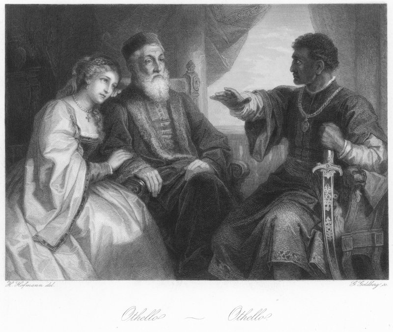 Scen från Othello av German School