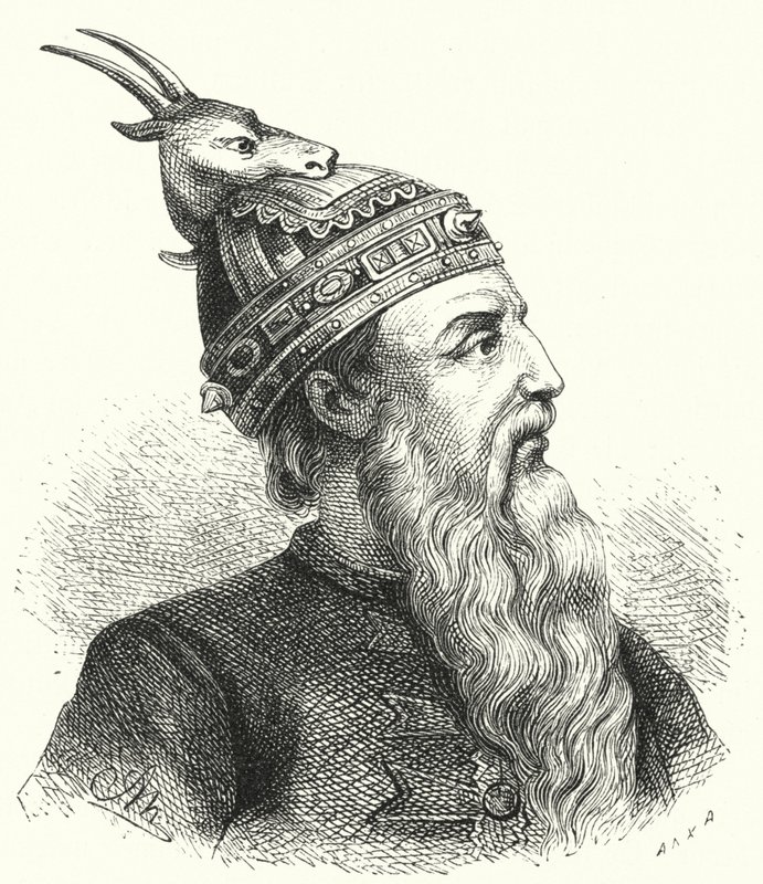 Skanderbeg, albansk adelsman och militärbefälhavare (gravyr) av German School