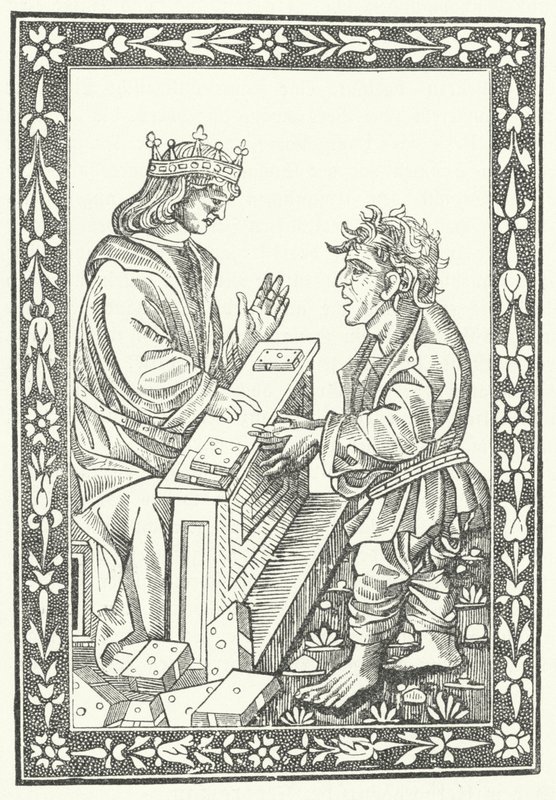 Solomon och Marcolf (gravyr) av German School