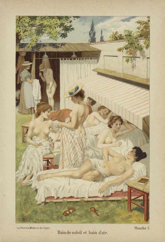 Sola och frisk luft (färg litho) av German School