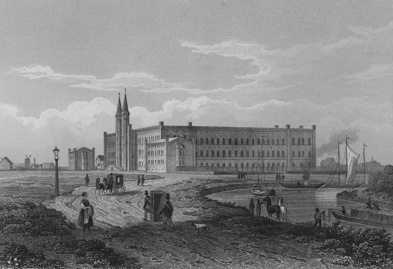 Bethanien Hospital, Berlin (stålgravyr) av German School