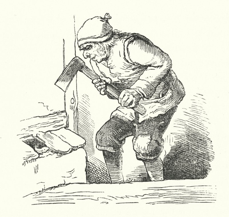 Mannen och ormen (gravyr) av German School