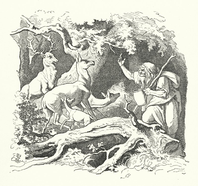 Häxan och kungens barn (gravyr) av German School