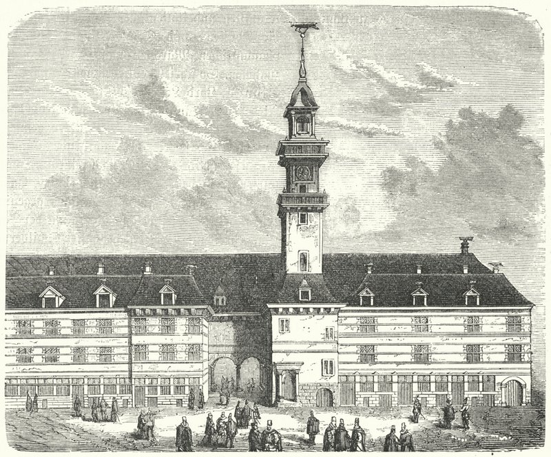 Den ursprungliga Royal Exchange, London (gravyr) av German School