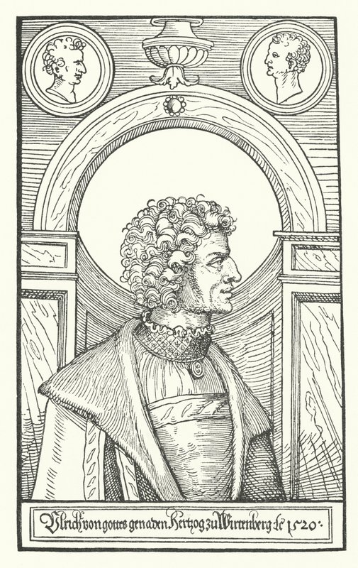 Ulrich, hertig av Württemberg (gravyr) av German School