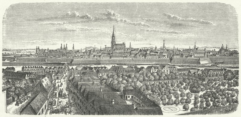 Wien i mitten av 1600-talet (gravyr) av German School