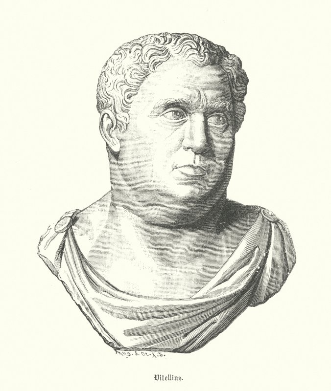 Vitellius, romersk kejsare (gravyr) av German School