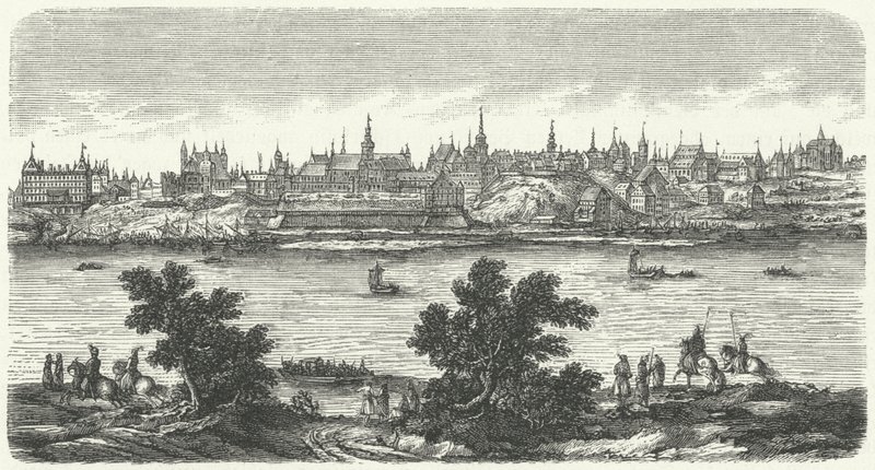Warszawa på 1600-talet (gravyr) av German School
